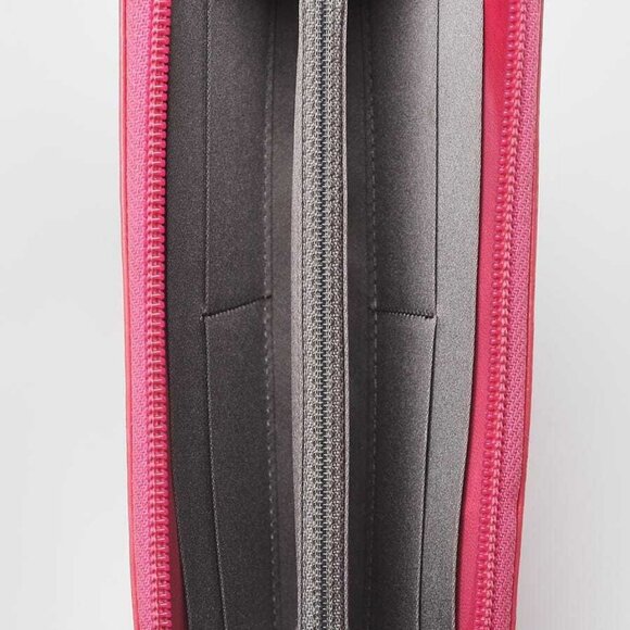 Chanel Pink Patent Leather Embossed Lucky Symbols Long Zippy Wallet - Picture 11 of 11